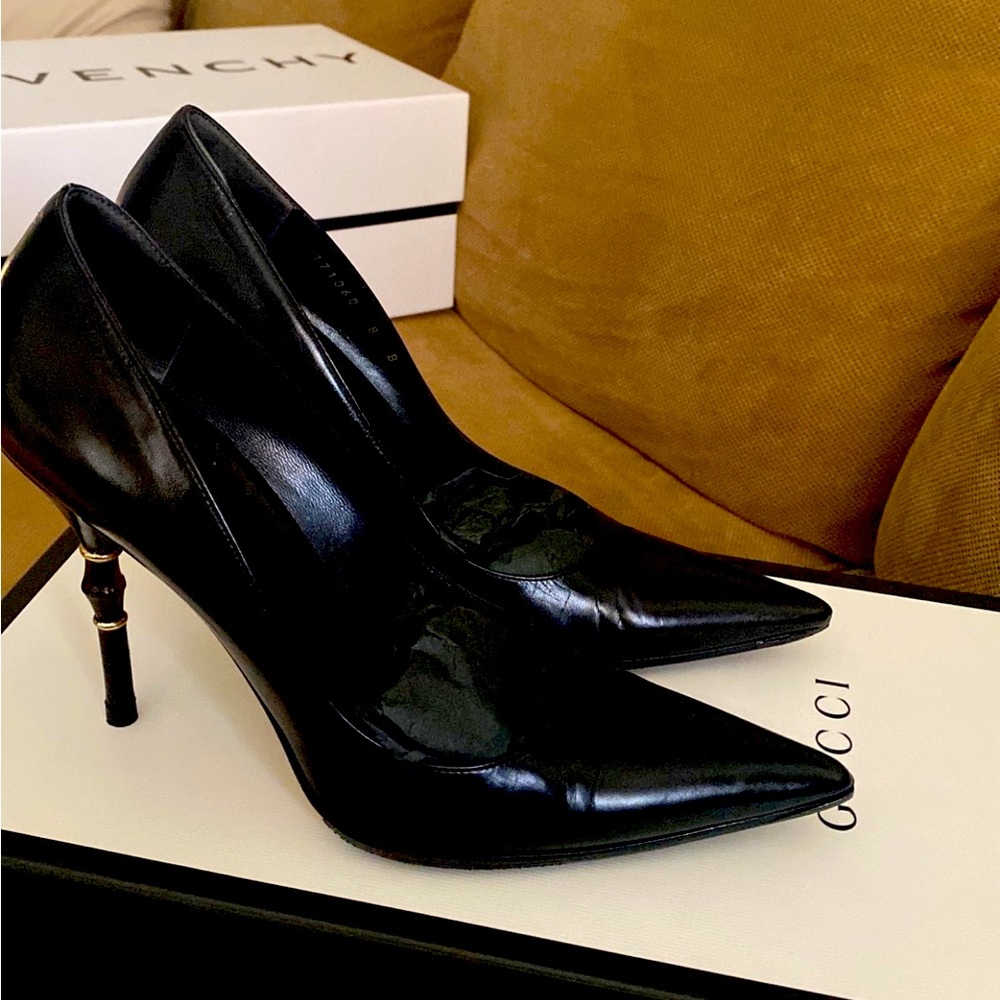 Gucci Malibu Black Leather Heels
